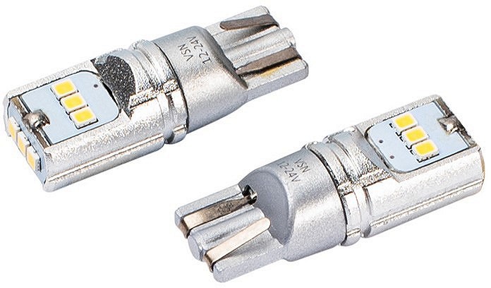 12 / 24V T10 LED PIRN 2W W2.1X9.5D W5W CANBUS VALGE BLISTER 2TK VISION