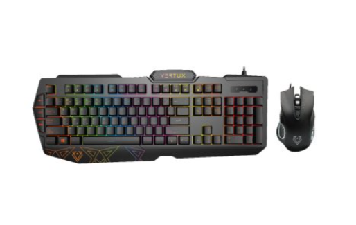 VERTUX Vendetta Backlit Gaming Keyboard + Mouse