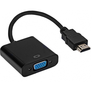 RoGer Adapter to Transfer HDMI to VGA (+Audio) Black