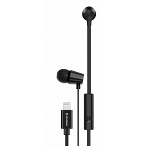 Swissten YS500 Stereo Earphones Lightning With Microphone and Remote / 1.2m Black
