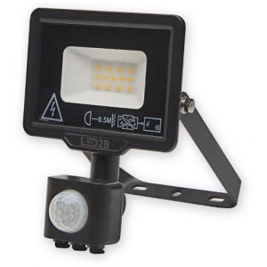 230V LED PROZEKTOR+ANDUR MHC 10W 800LM 155X108MM KÜLM VALGUS. MUST IP44 LED2B