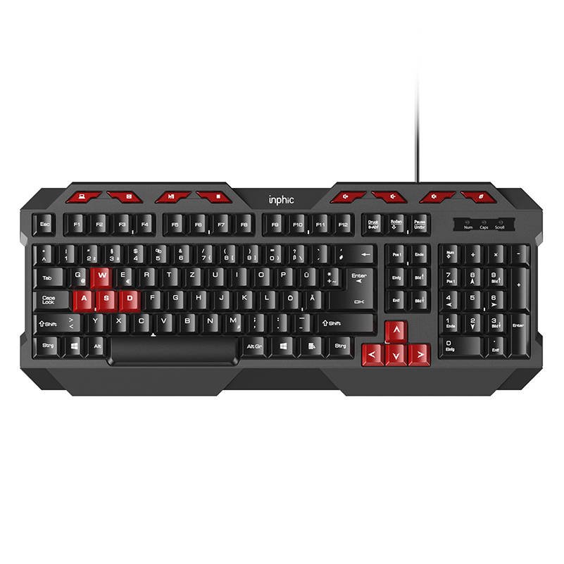 Inphic V610 WIred Gaming Keyboard USB Black (ENG)