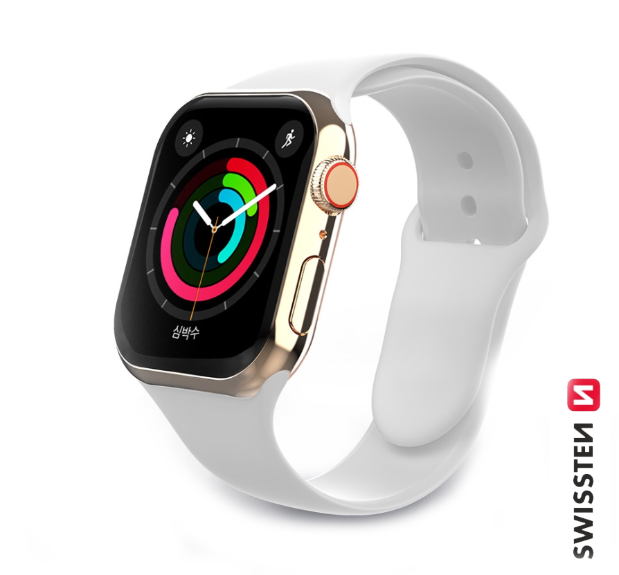 Swissten Silicone Band for Apple Watch 1/2/3/4/5/6/SE / 42 mm / 44 mm / White