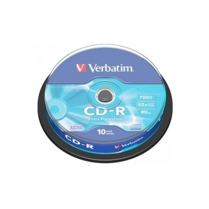 Verbatim Blank CD-R 700MB 1x-52x Extra protection / 10 Pack Spindle