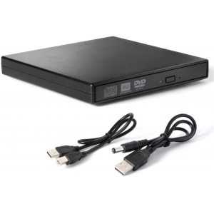 RoGer Slim USB 2.0 External CD / DVD-R / RW Drive Black