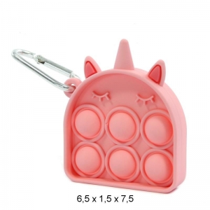 Mocco Simple Dimple Push Pop Antistress Sensory Toy / Unicorn Keychain / Pink