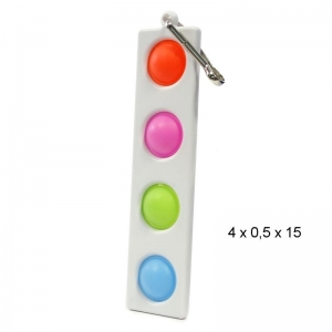 Mocco Simple Dimple Push Pop Antistress Sensory Toy / Rectangle keychain / Multicolored