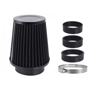 KOONUSFILTER MUST 120X130X90MM + ADAPTERID 60. 63. 70MM CARMOTION