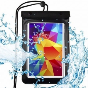 Mocco WaterProof Case For Tablet up to 8'' (25cm X 17cm) Transparent-Black