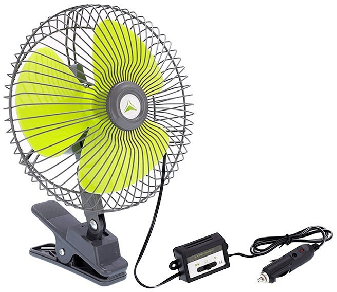 SALONGI VENTILAATOR KLAMBRIGA 24V / 21W D=200MM 1.2M JUHTMEGA CARMOTION