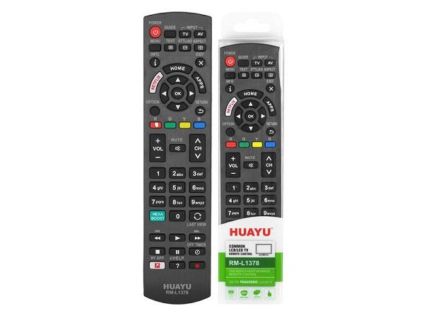 HQ LXH1378 TV remote control Panasonic LCD/LED RM-L1378 Black