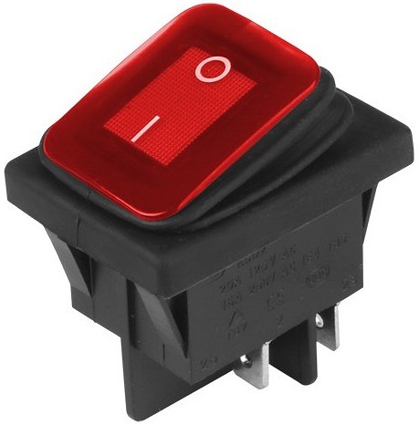 KLAHVLÜLITI PUNANE DC 12V / 24V JA AC 125V / 250V 16A / 20A CARMOTION