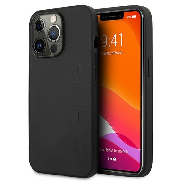 AMG AMHCP13XDOLBK Back Case Кожанный Чехол для телефона Apple iPhone 13 Pro Max Черный