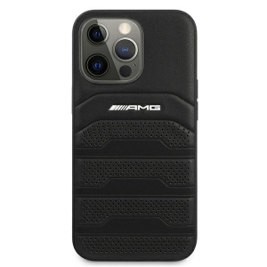 AMG AMHCP13LGSEBK Back Case Кожанный Чехол для телефона Apple iPhone 13  Pro Черный