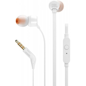 JBL T110 Universal Headsets with Mic / Remote Button / 3.5 mm / White