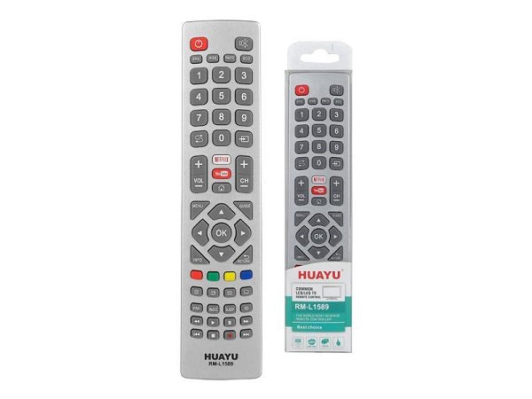 HQ LXP1589 SHARP TV remote control LCD / LED / RM-L1589 Netflix / Youtube / Black