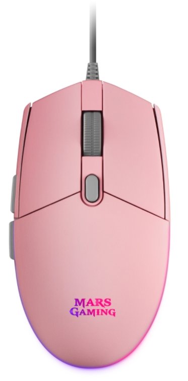 Mars Gaming MMGP Gaming Mouse with Additional Buttons / RGB Flow / 800 - 3200 DPI / USB / Pink