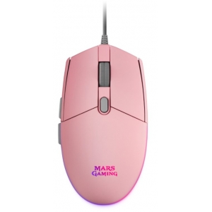 Mars Gaming MMGP Gaming Mouse with Additional Buttons / RGB Flow / 800 - 3200 DPI / USB / Pink
