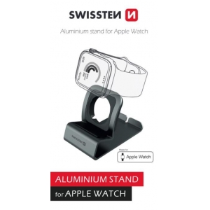 Swissten Алюминиевая подставка для Apple Watch Серая