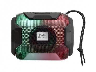 Mars Gaming MSBAX Bluetooth Wireless Speaker with Radio / MicroSD / RGB / USB / 10W / Black