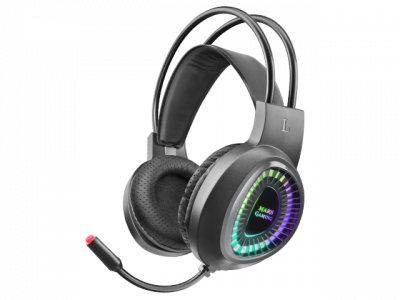 Mars Gaming MH220 Headset Игровые наушники с Mикрофоном / LED / USB / 3.5mm / черный