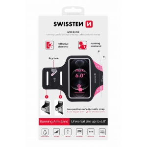 Swissten Armbag Case for phones up to 6 inches Pink