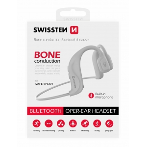 Swissten Bluetooth Bone Conduction Headphones White
