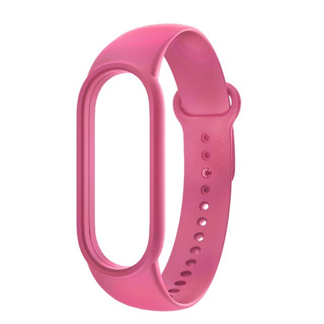 Devia Silicone Strap for Xiaomi Mi Band 5 / Mi Band 6 / Pink