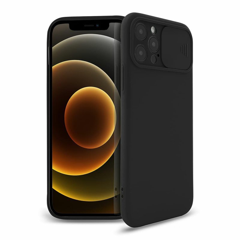 Mocco Matte Silicone Back Case Camera Protect Силиконовый чехол для Apple iPhone 12 Черный