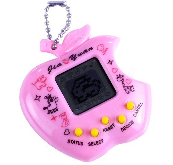 RoGer Virtual Digital pet with keychain Apple Pink