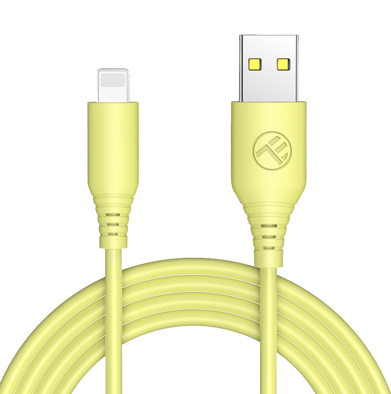 Tellur Silicone USB to Lightning cable 3A, 1m, yellow