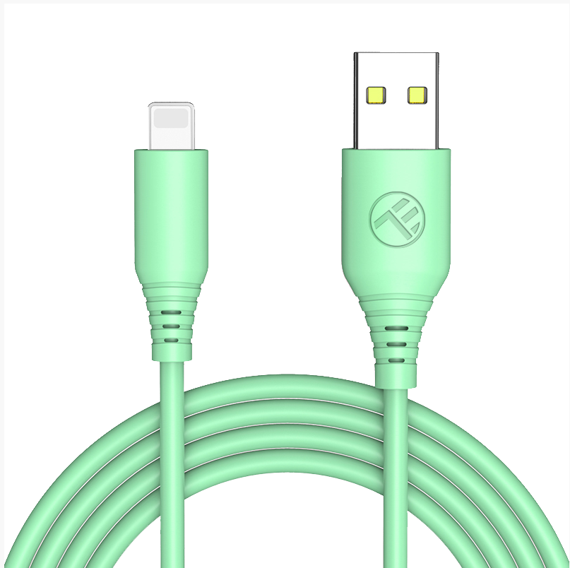 Tellur Silicone USB to Lightning cable 3A, 1m, green