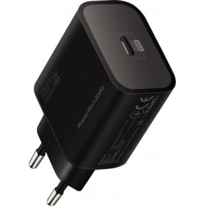 Promate PowerPort-20PD Premium Travel Charger Type-C PD 20W Black