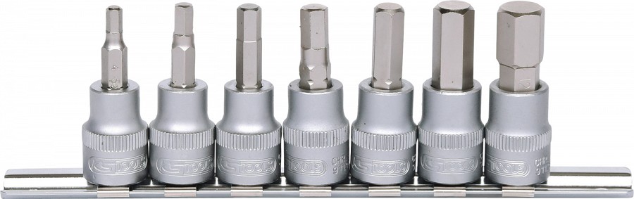 7-OS. 3 / 8" KUUSKANTOTSIKUTE KOMPL. 4-12MM KS TOOLS