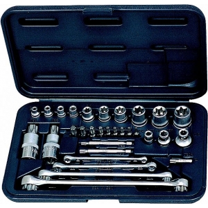 31-OS. TORX PADR. JA OTSIK. KOMPL 1 / 4"+1 / 2"+3 / 8" KS TOOLS