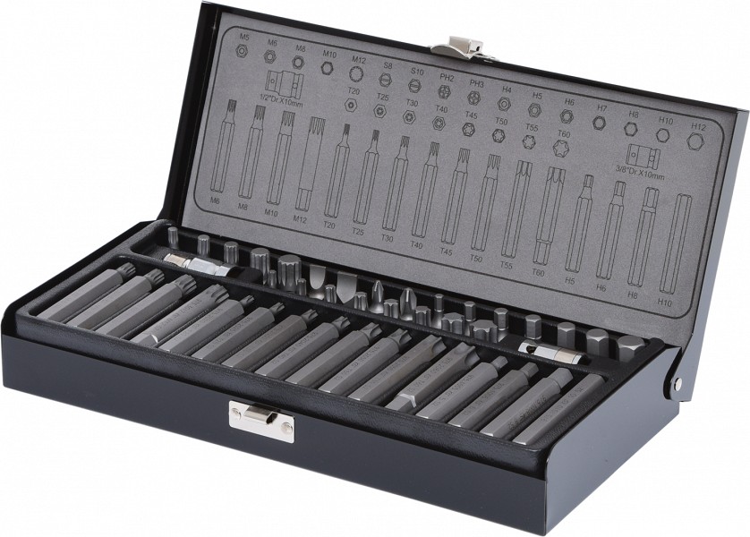 42-OS. TORX. KUUSKANT. 12-TÄHIK OTSIKUTE KOMPLEKT KS TOOLS