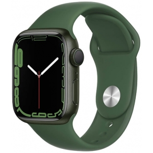Apple Watch 7 GPS 41mm Sport Band, green/clover (MKN03EL/A)