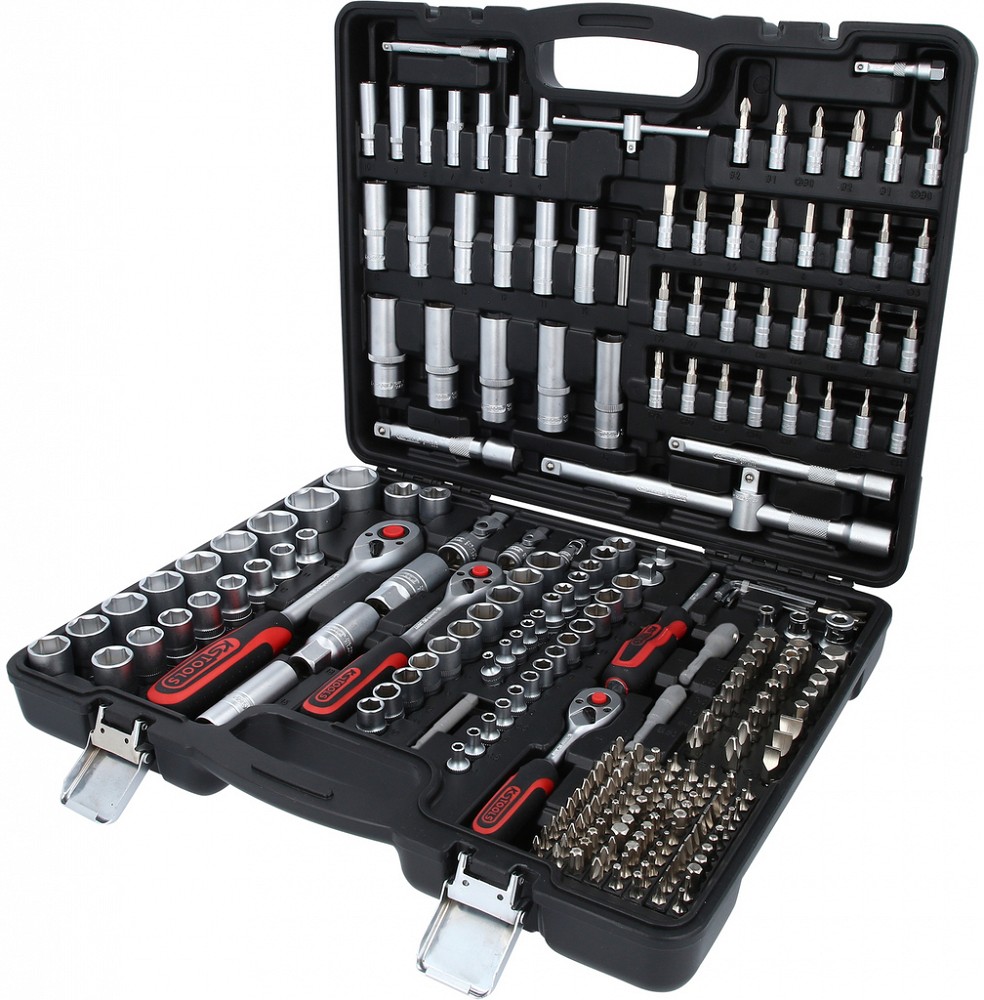 255-OS. 1 / 2"+3 / 8"+1 / 4"+5 / 16" PADRUNITE+OTSIKUTE KOMPL. 4-32MM KS TOOLS