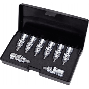 8-OS. KARDAANIGA TORXIDE KOMPL. T8-T40 1 / 4" KS TOOLS