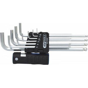 10-OS. L-KUUSKANTVÕTMETE KOMPL. 1.5-10MM (+7MM) XXL KUULOTS KS TOOLS