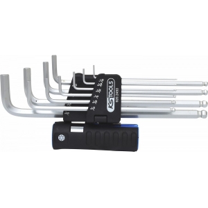 10-OS. L-KUUSKANTVÕTMETE KOMPL. 1 / 16"-3 / 8" TOLL XXL KUULOTS KS TOOLS