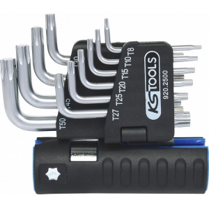 9-OS. L-TORXVÕTMED T8-T50 LÜHIKESED KS TOOLS