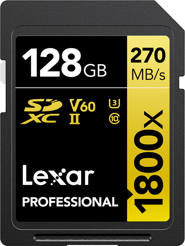 Lexar карта памяти SDXC 128GB Professional 1800x UHS-II U3 V60