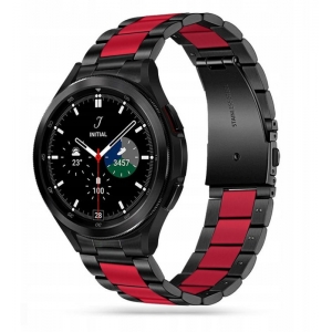 Tech-Protect kellarihm Stainless Samsung Galaxy Watch4 40/42/44/46mm, must/punane