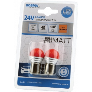 24V BAU15S LED PIRN 4.5W PY21W KOLLANE CANBUS BLISTER 2TK BOSMA