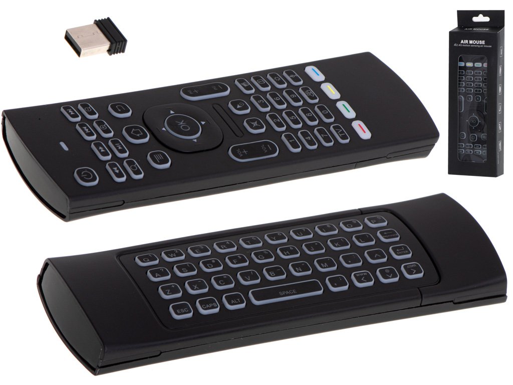 RoGer Air Mouse PRO Wireless remote control with QWERTY keyboard and gyro mouse