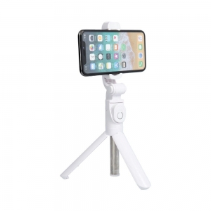 RoGer AA 2in1 Selfie Stick + Tripod Telescopic Stand with Bluetooth Remote Control White