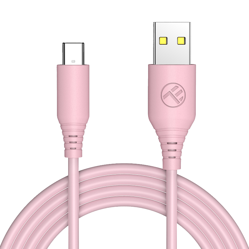 Tellur Silicone USB to Type-C cable 3A 1m pink