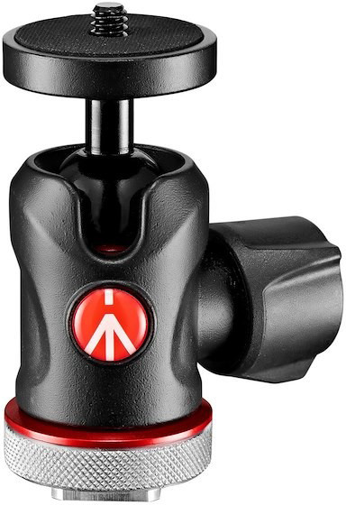 Manfrotto шариковая головка MH492LCD-BH Micro + Cold Shoe