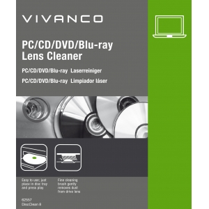 Vivanco CD/DVD/Blu-ray очищающая пластина (62557)